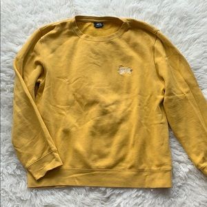 Yellow STUSSY Crewneck Sweater
